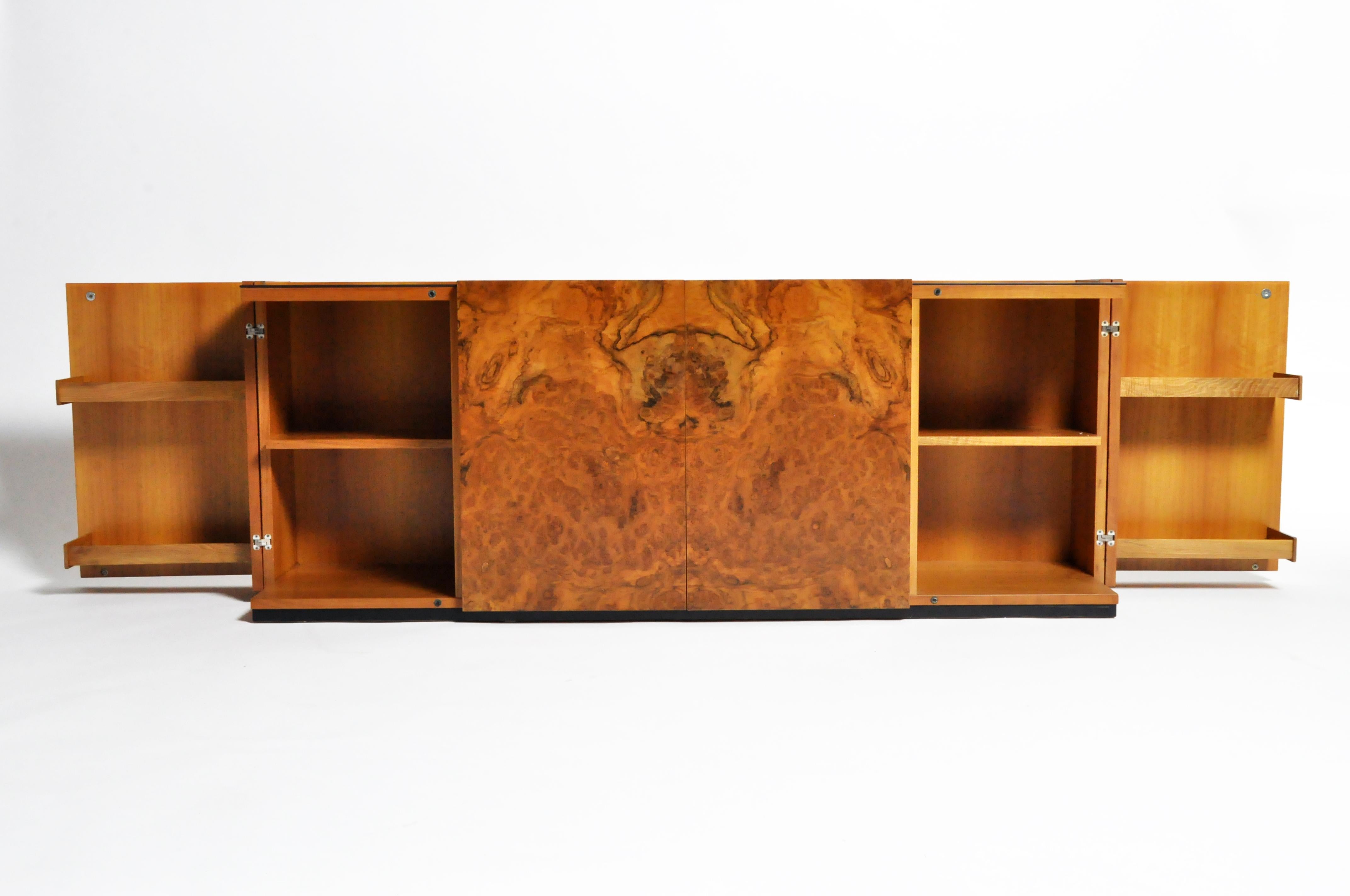 Walnut Burl Sideboard In Good Condition In Chicago, IL