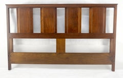Walnut c1970s Baughman Style Queen Size Headboard Bed Mid Century Modern MINT