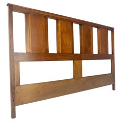 Noce c1970s Baughman Style Queen Size Headboard Bed Mid Century Modern MINT