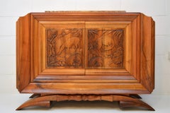 Walnut Cabinet by Dominique, Exhibited at the Exposition Coloniale, Paris, 1931