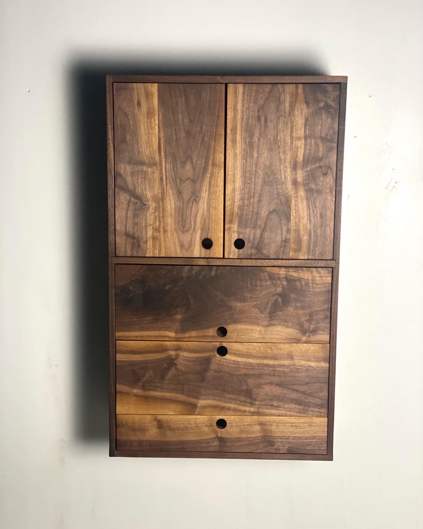 Mid-Century Modern Walnut Cabinet by Michael Rozell, USA 2021 For Sale