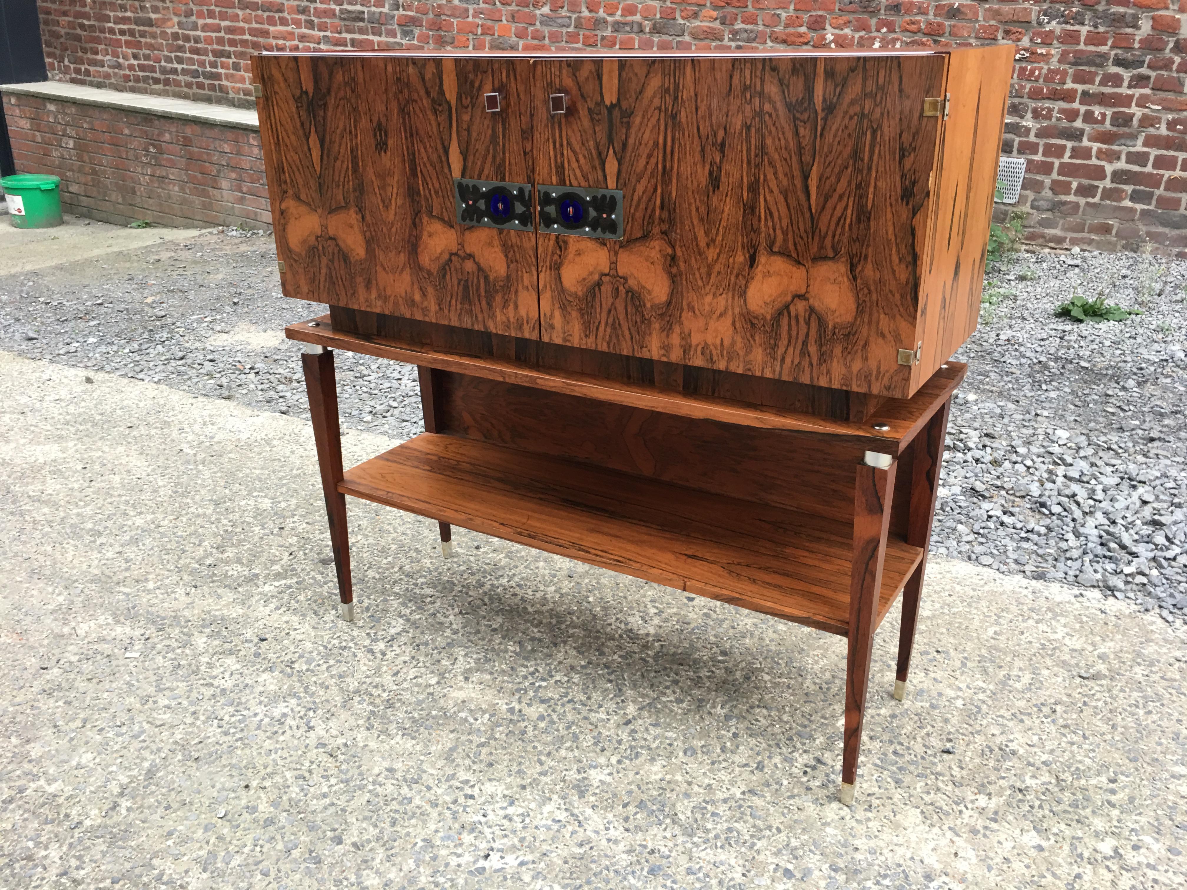 European Walnut Cabinet, circa 1960 For Sale