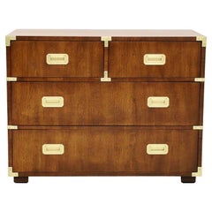 Vintage Walnut "Campaign Series" Bachelor's Chest by Henredon