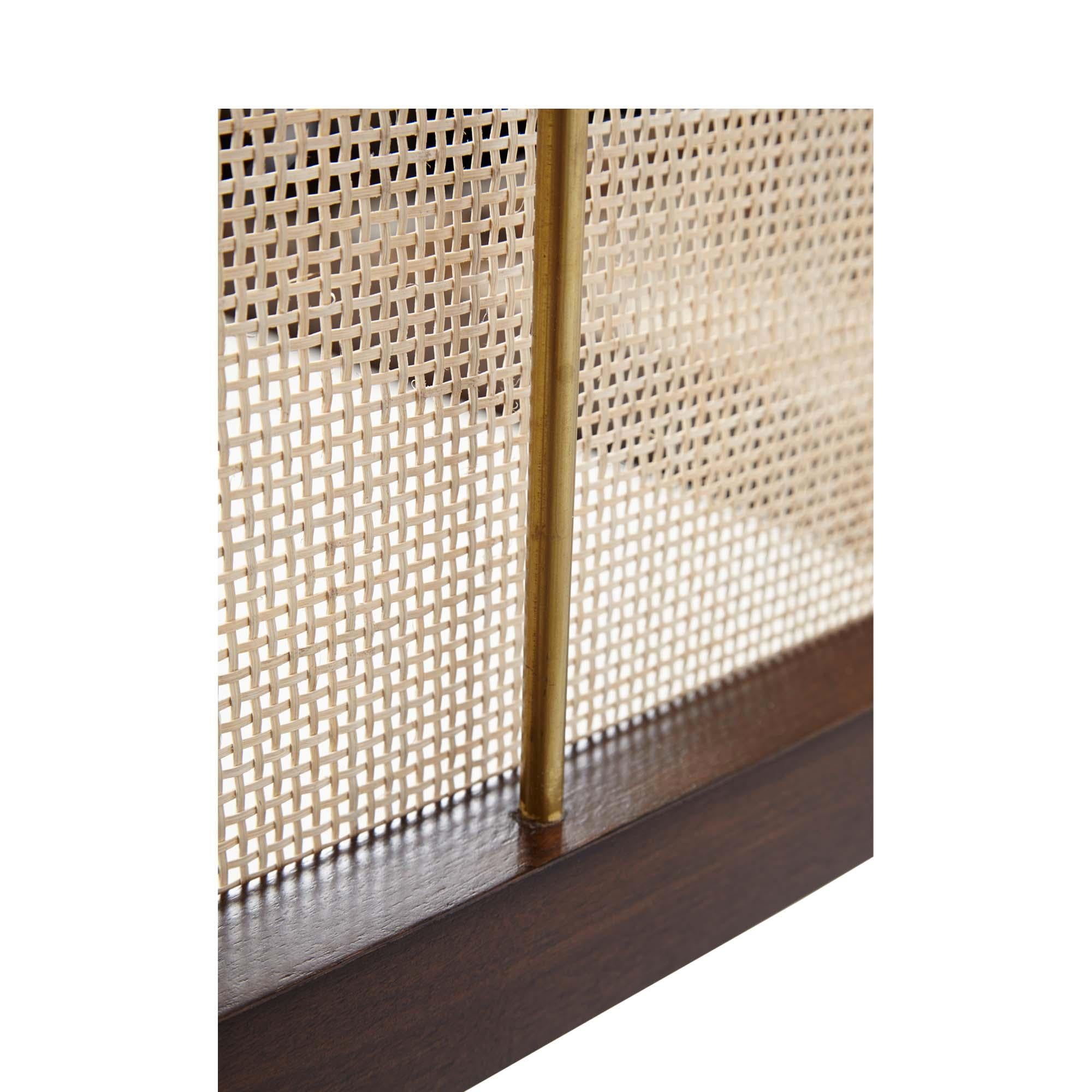 Mid-Century Modern Caned Bed by Lawson-Fenning, Queen