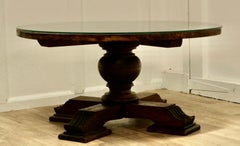 Walnut Carved Centre Coffee Table, Gothic Style, Round, Antique, 1920