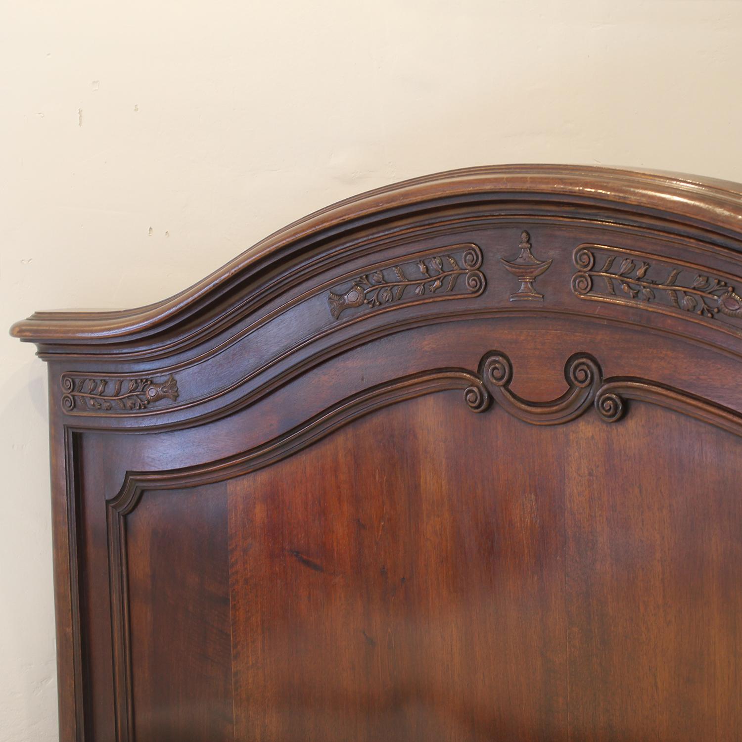Walnut Carved Country Style French Antique Bed, WK201 6