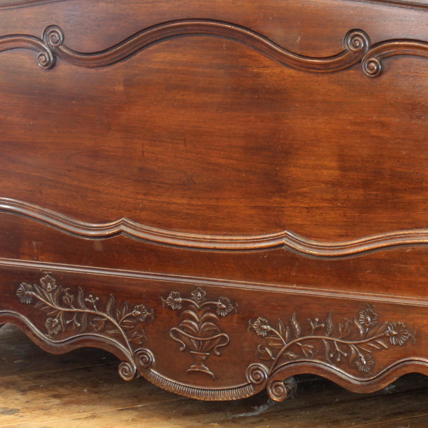 Walnut Carved Country Style French Antique Bed, WK201 2