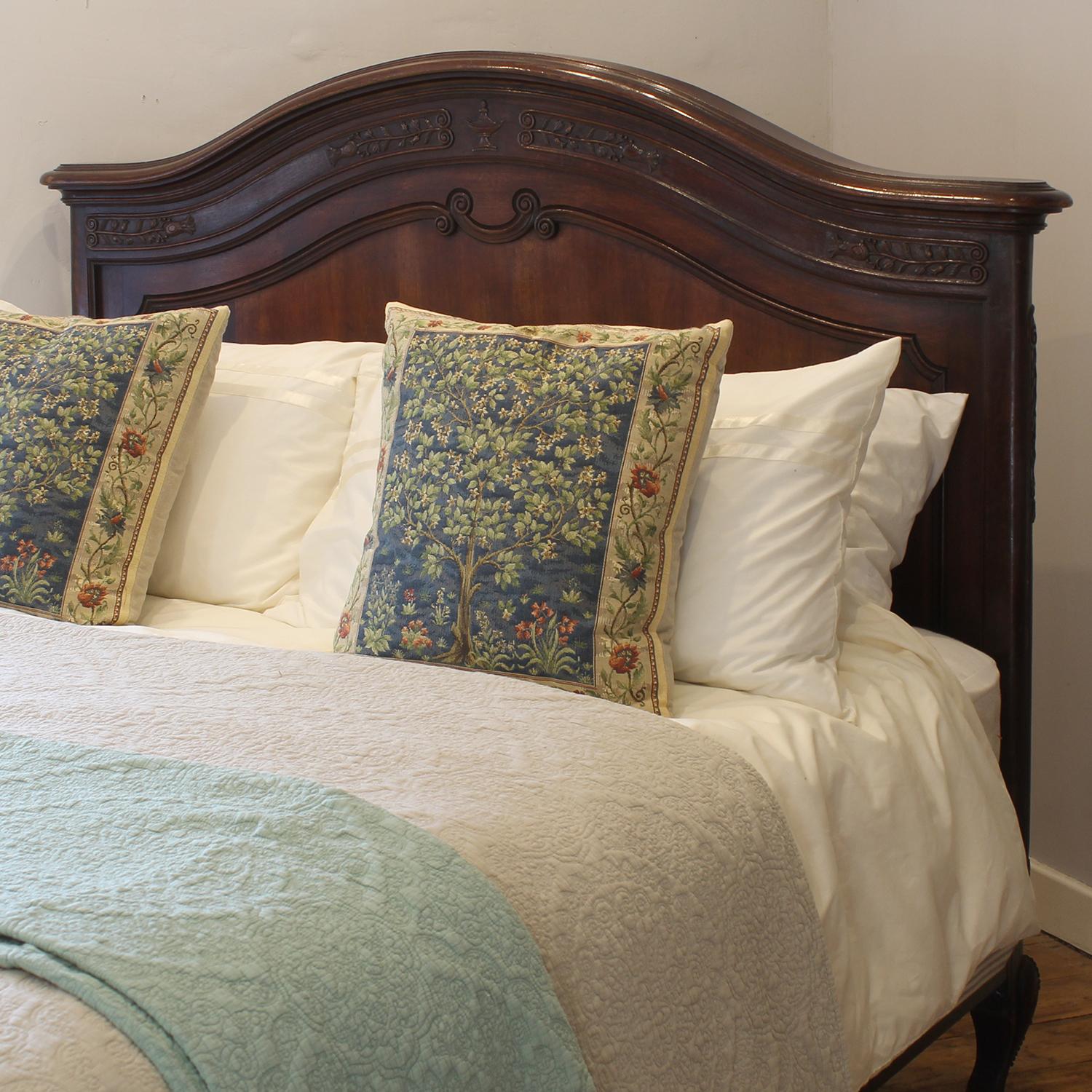 Walnut Carved Country Style French Antique Bed, WK201 4