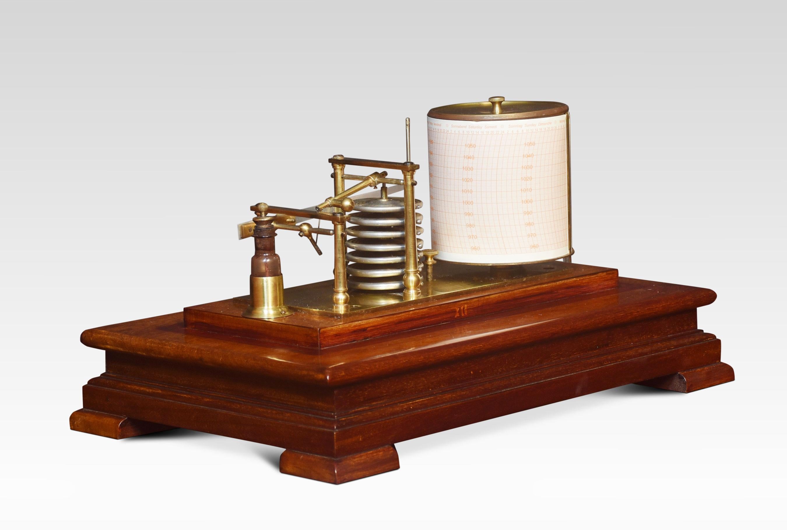Walnut Cased Barograph by Mappin and Webb 1