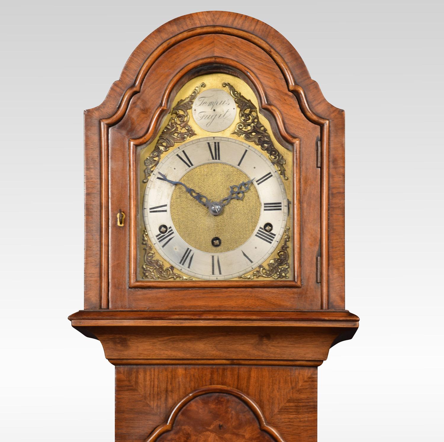 Walnut Cased Grandmother Clock In Good Condition In Cheshire, GB