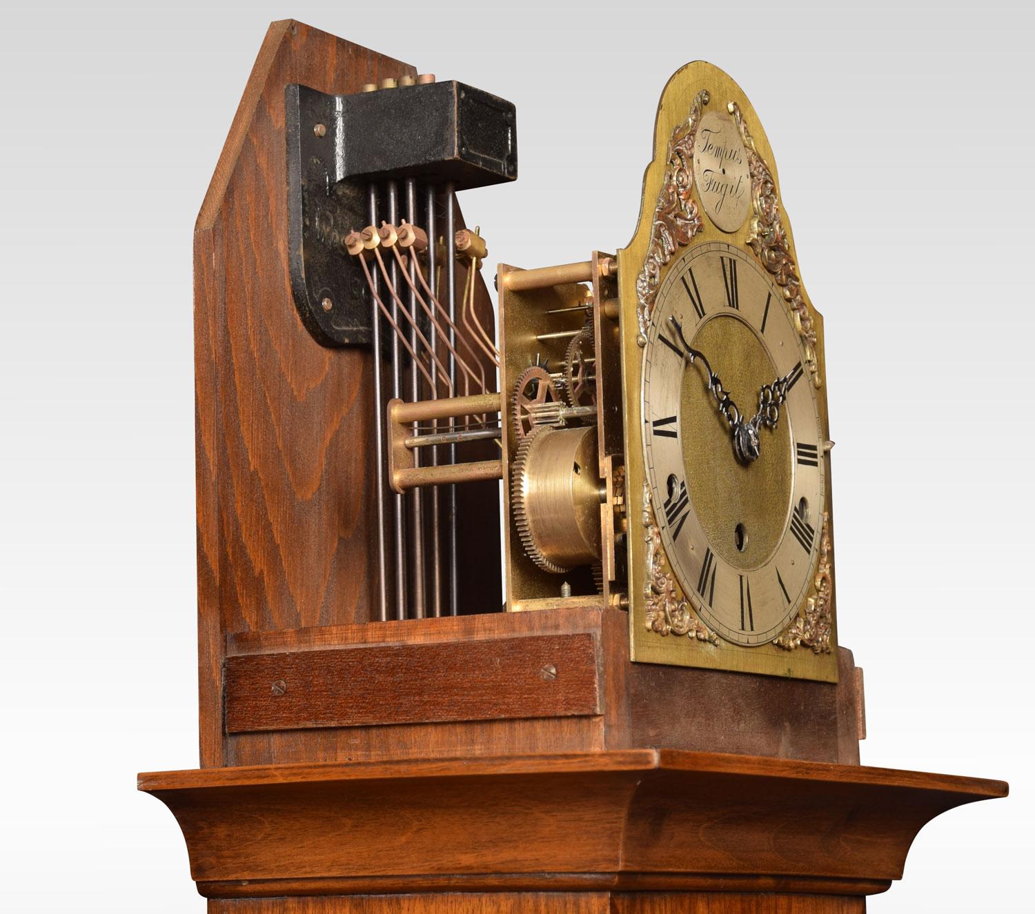 20th Century Walnut Cased Grandmother Clock