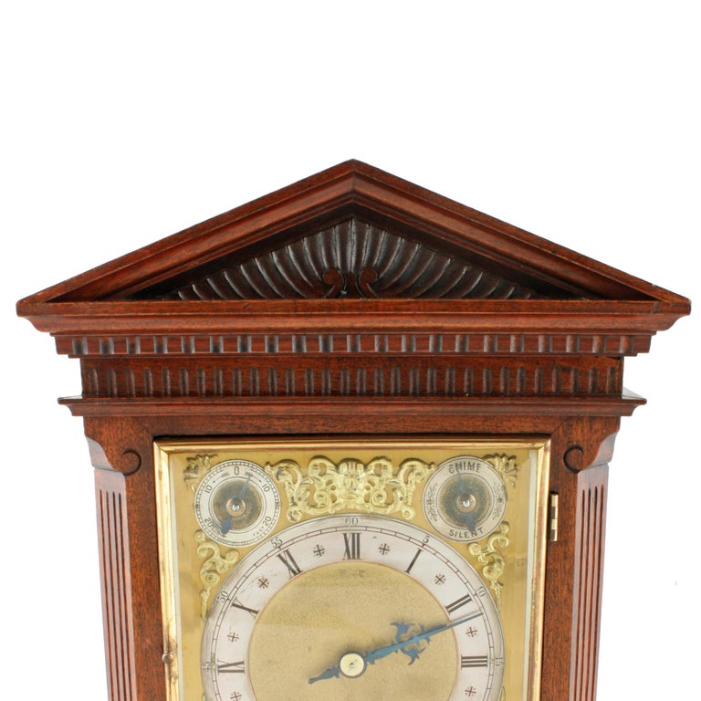 Walnut Cased Mantel Clock For Sale at 1stDibs