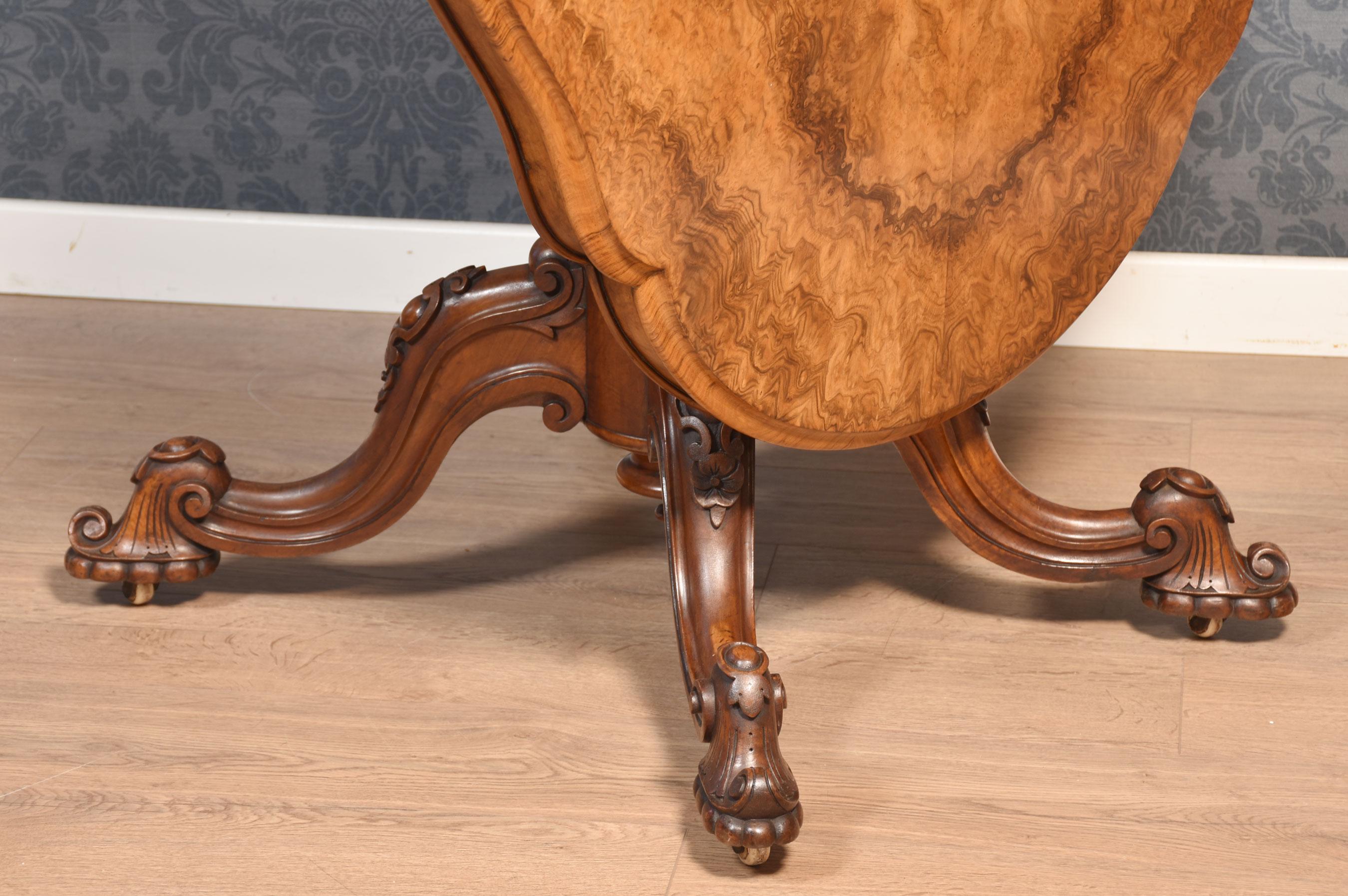 Walnut center table For Sale 6