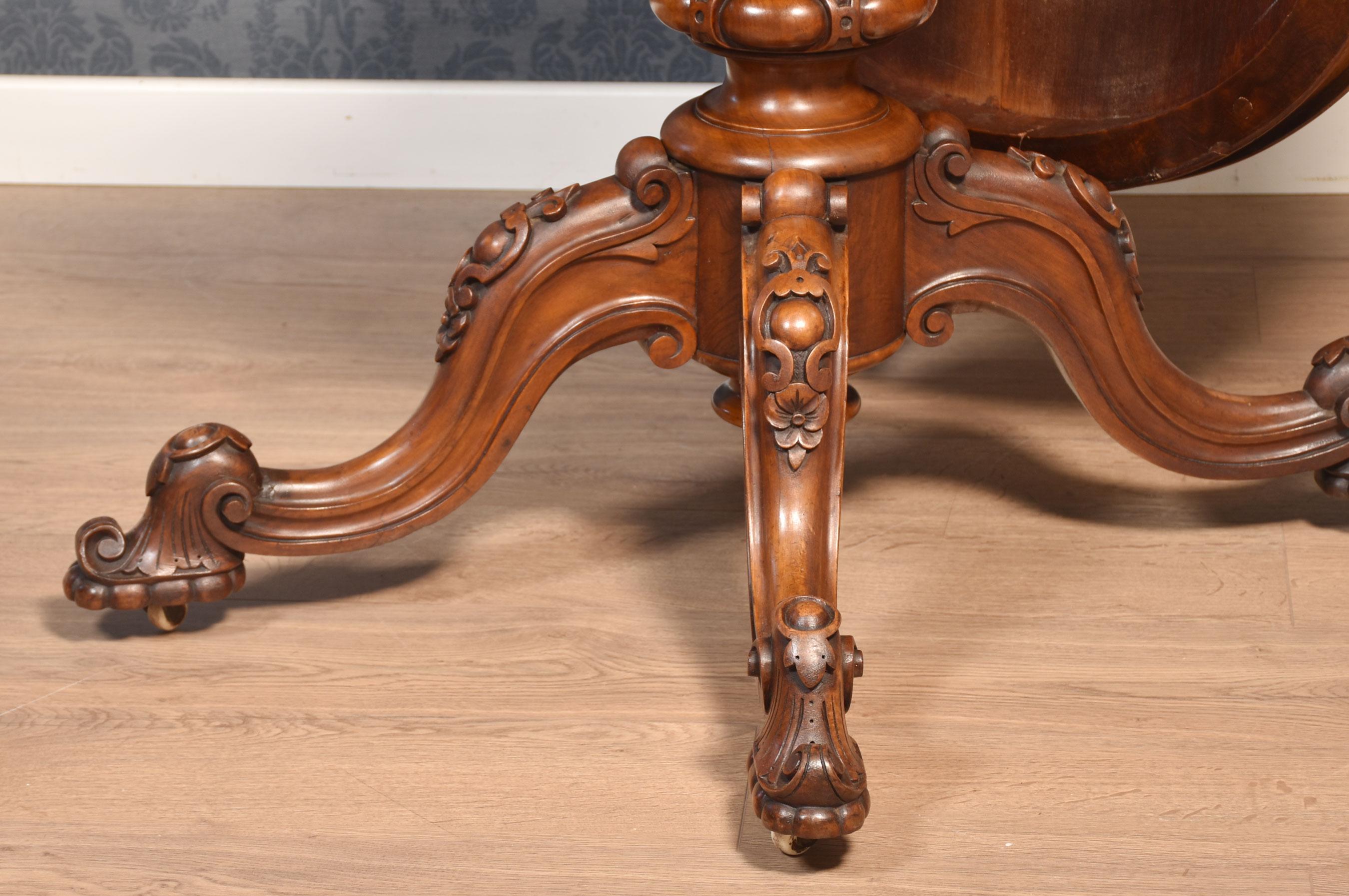 Walnut center table For Sale 8