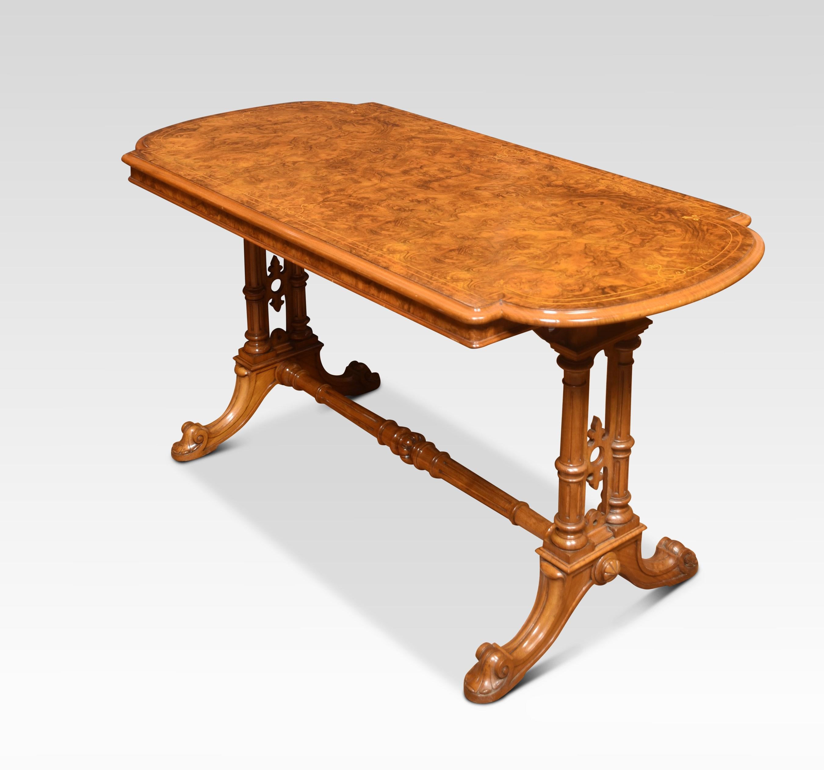 19th Century Walnut Center Table For Sale