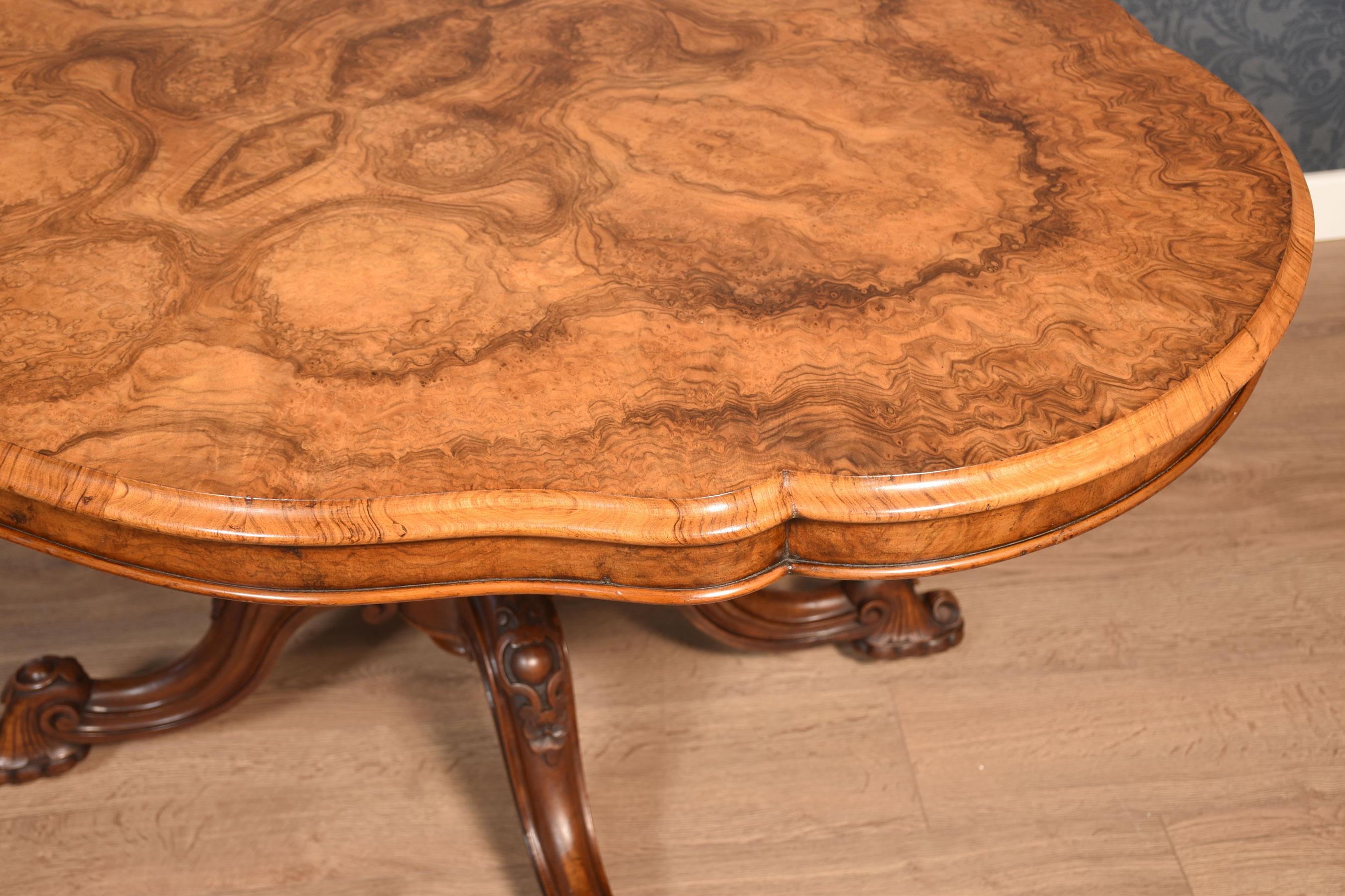 Walnut center table For Sale 3