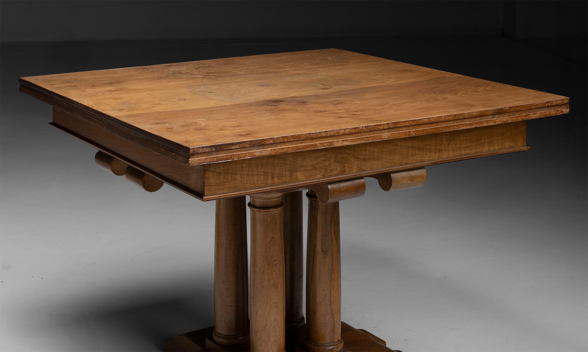 English Walnut Centre Table, England circa 1950