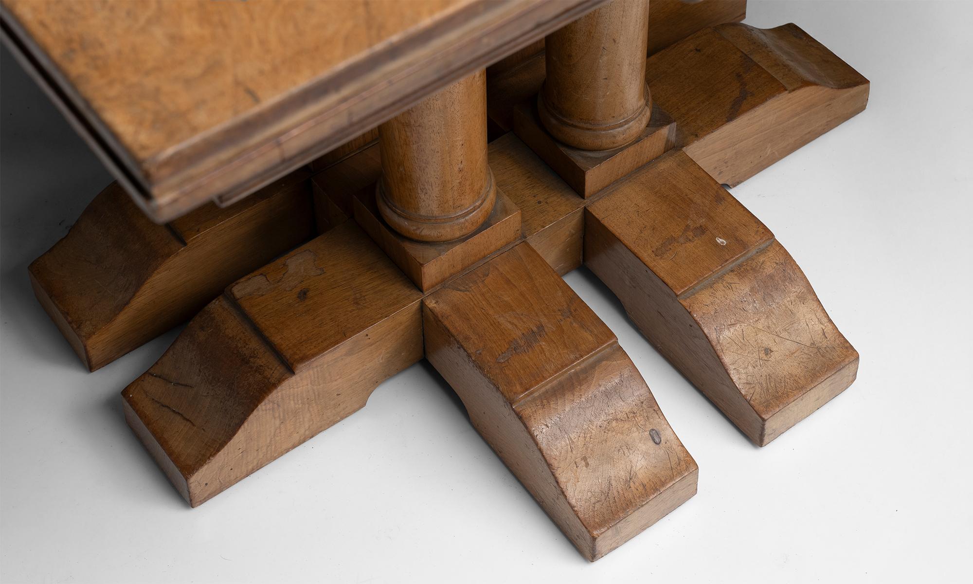 Walnut Centre Table, England circa 1950 1