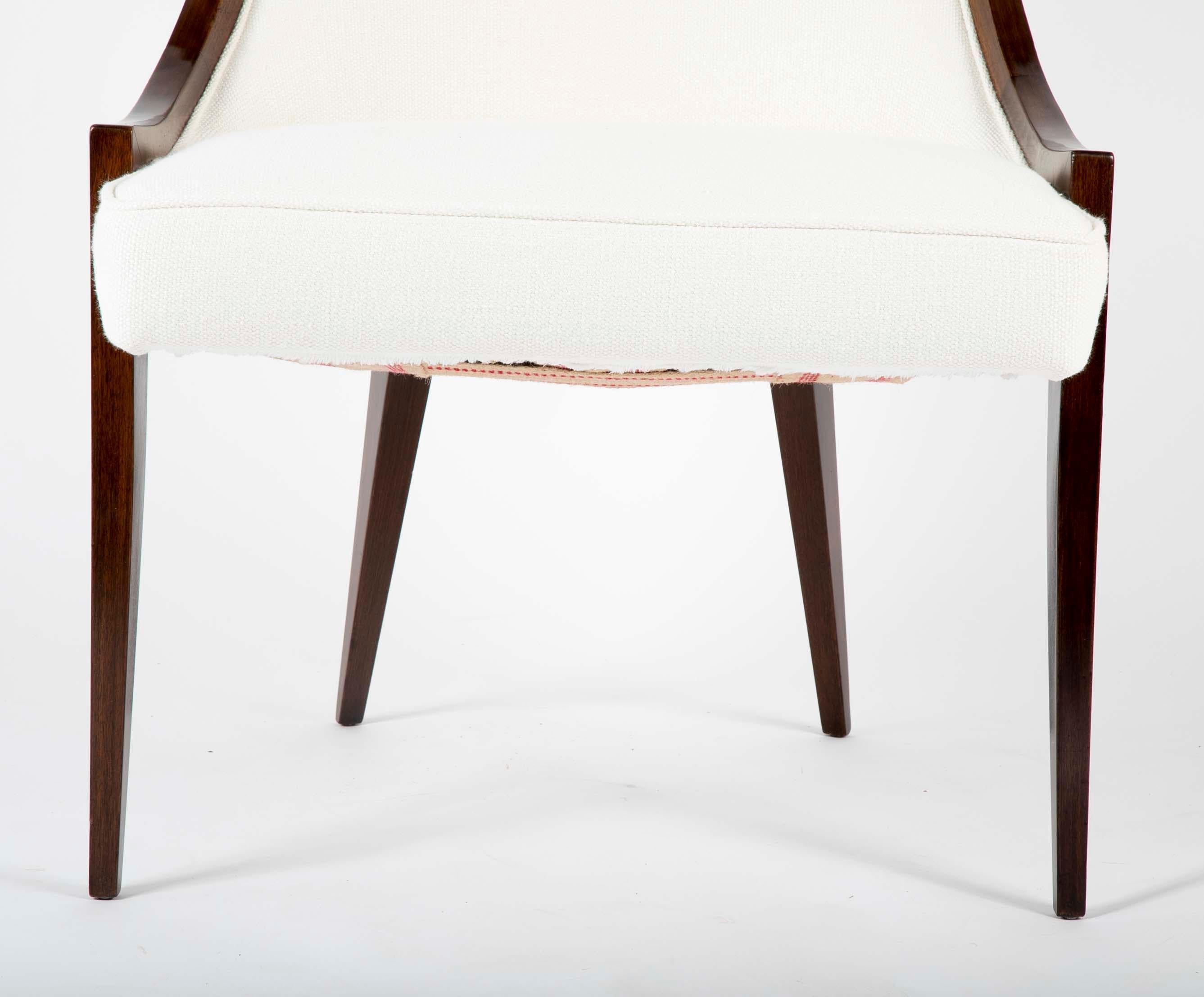 American Walnut Chair Designed by Harvey Probber