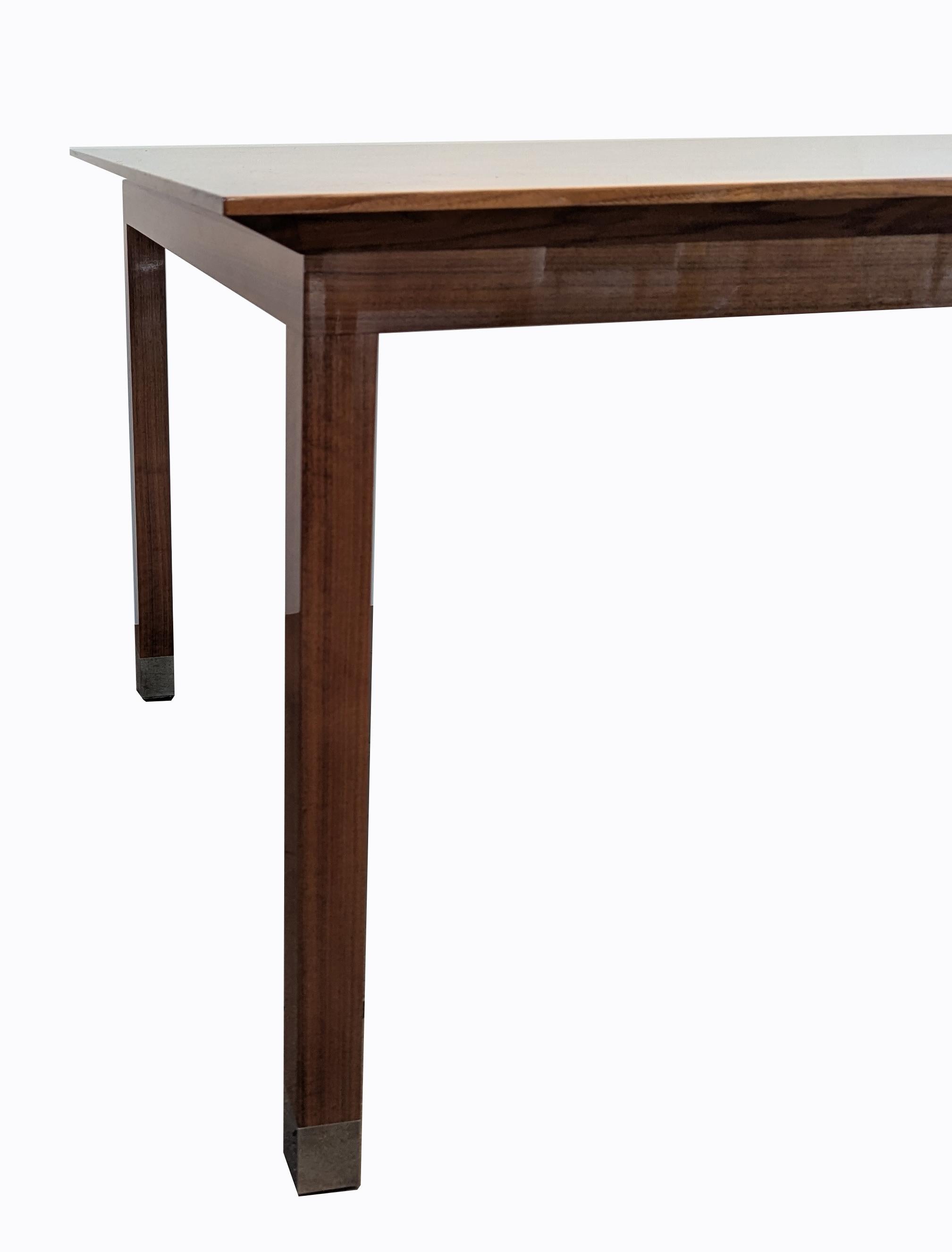 Contemporary Walnut Chequerboard Top Dining Table - One-of-a-Kind For Sale