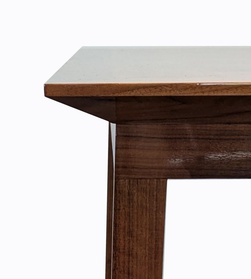 Nickel Walnut Chequerboard Top Dining Table - One-of-a-Kind For Sale