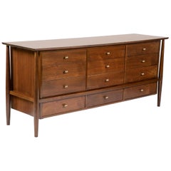 Walnut Chest of 12 Drawers with Distinctive Ball Pulls