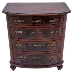 Walnut chest of drawers, Northern Europe, circa 1890. After renovation.