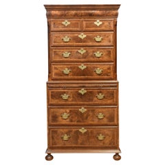 Walnut chest on chest