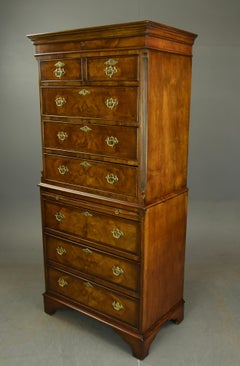 Walnut Chest on Chest Tall Boy