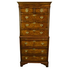 Walnut Chest on Chest Tall Boy