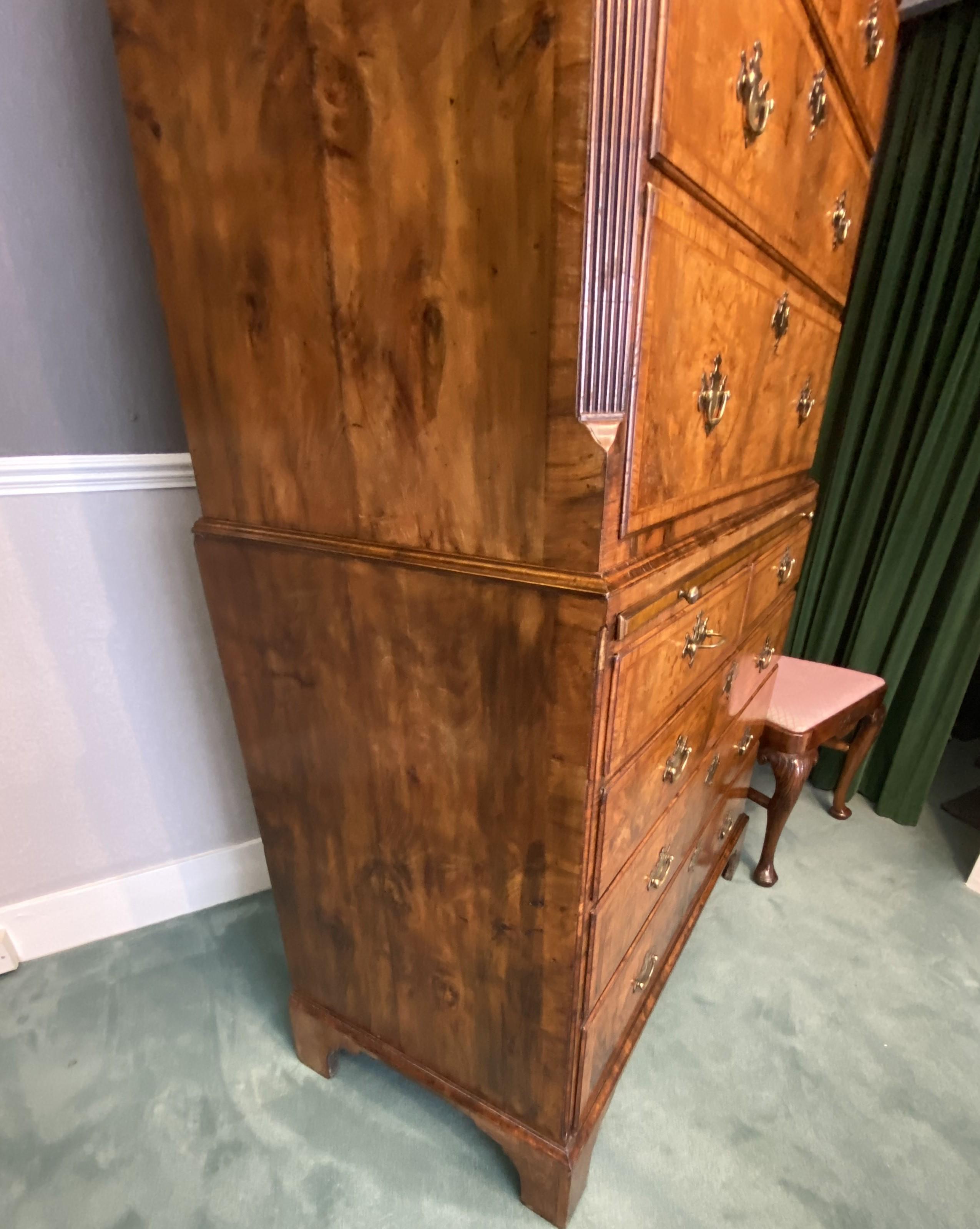 18th Century Walnut Chest on Chest/Tallboy