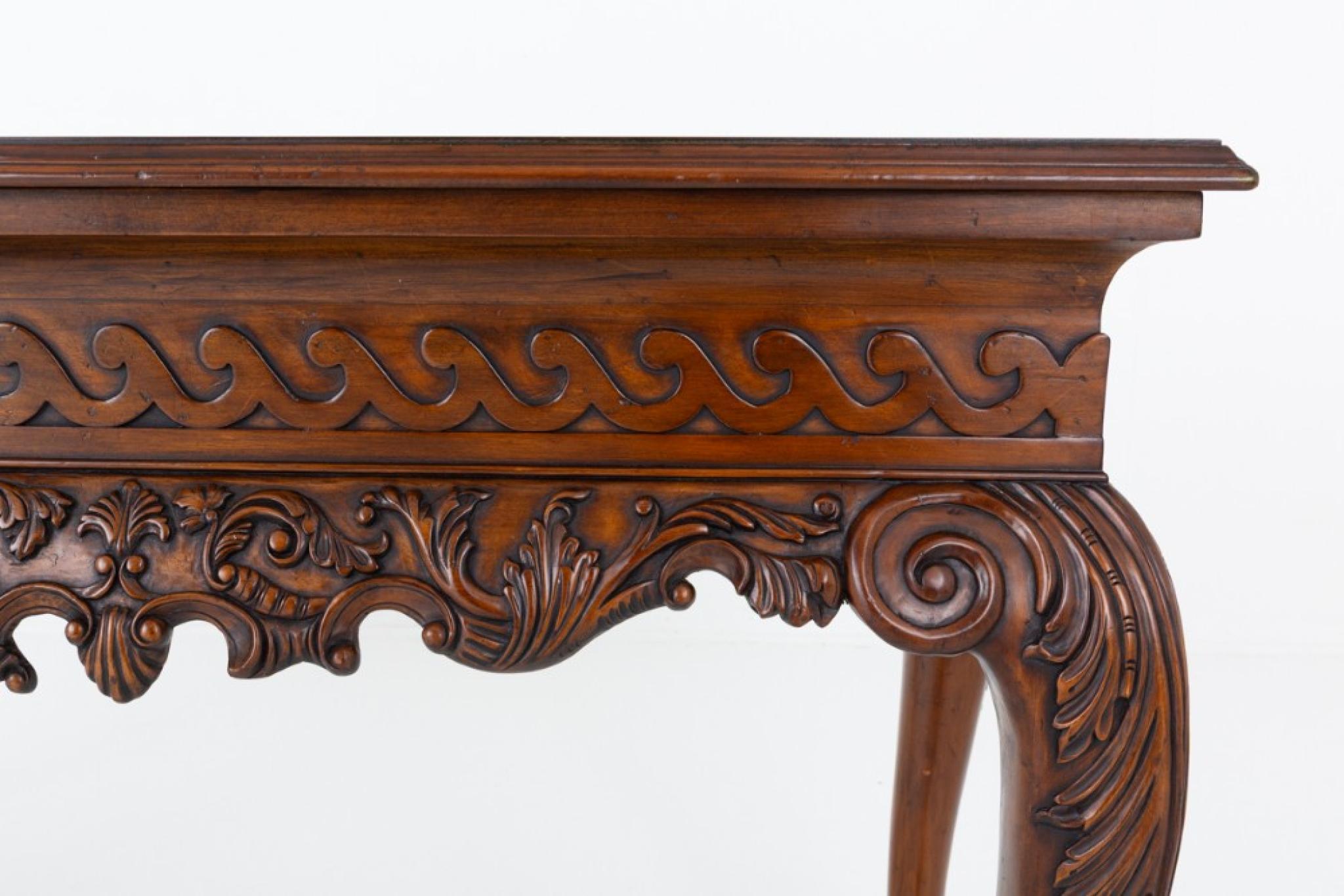 Woodwork Walnut Chippendale Sideboard Serving Table Console For Sale