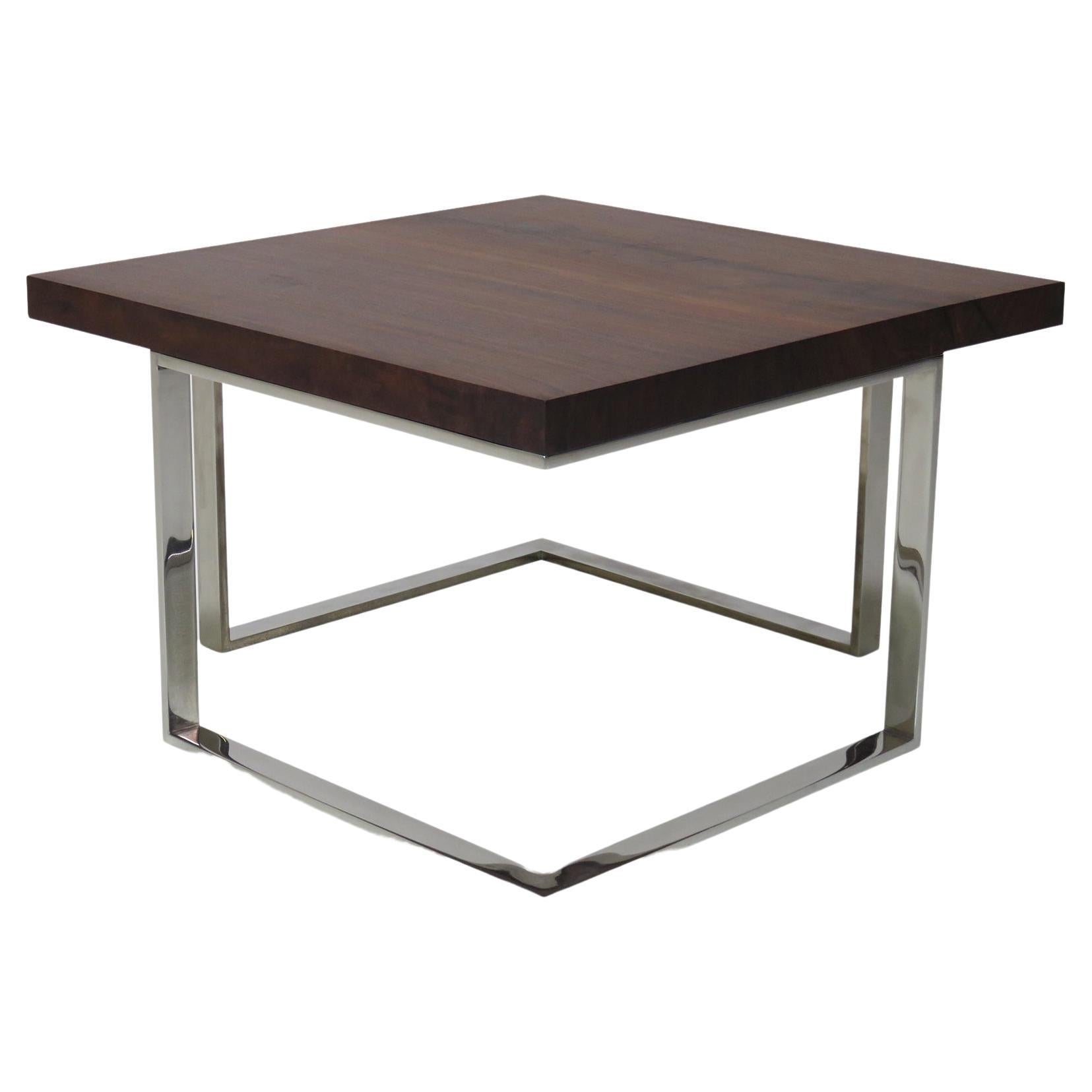 Walnut & Chrome Coffee Table