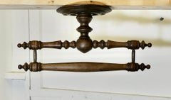 Walnut Ciel de Lit or Bed Canopy Curtain Frame  A lovely and well used piece