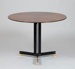 Walnut Circular Centre Table by Ignazio Gardella, Azucena, Italy, c.1950