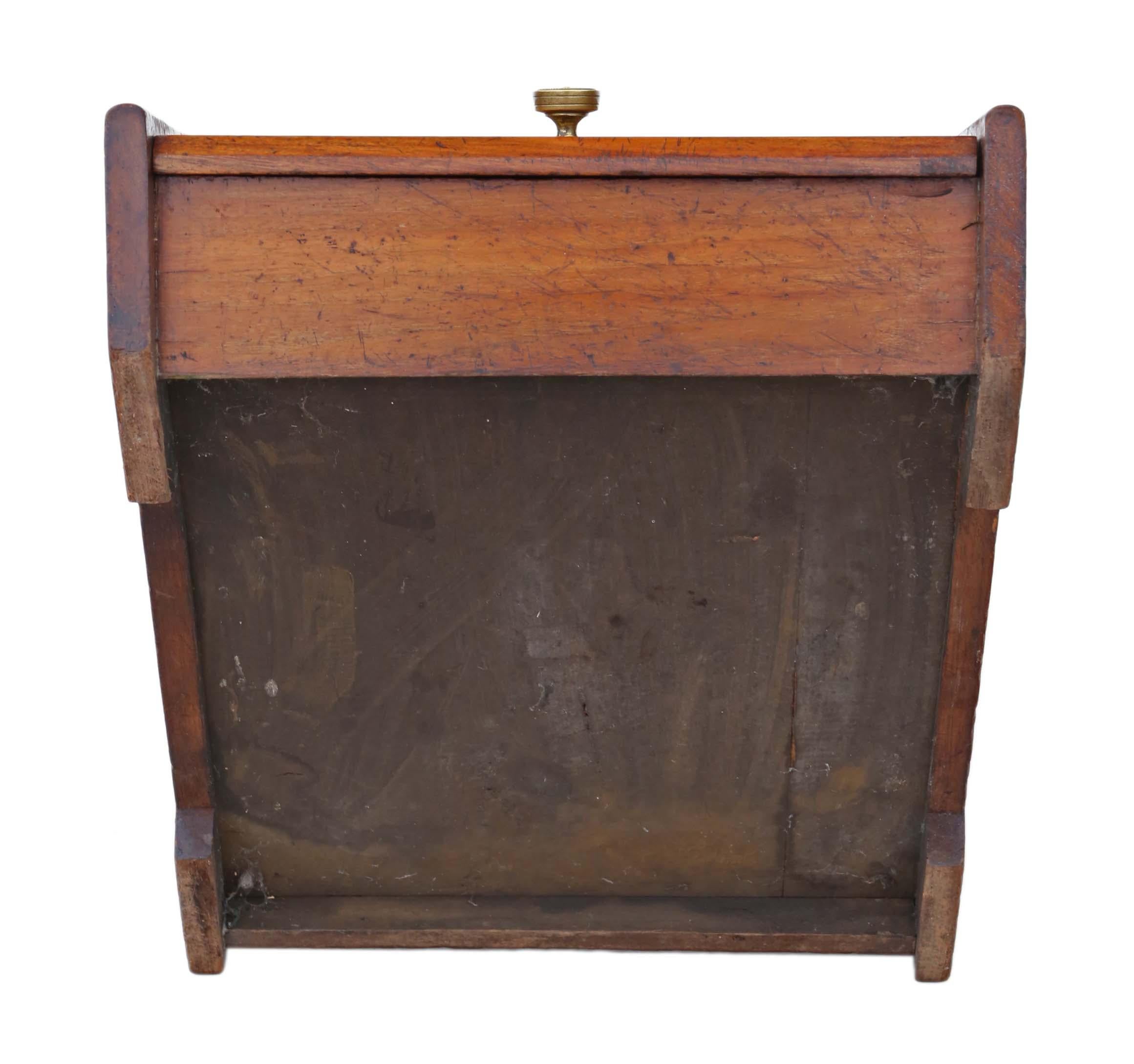 Walnut Coal Scuttle Box or Cabinet In Good Condition For Sale In Wisbech, Cambridgeshire