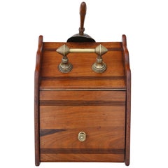 Used Walnut Coal Scuttle Box or Cabinet