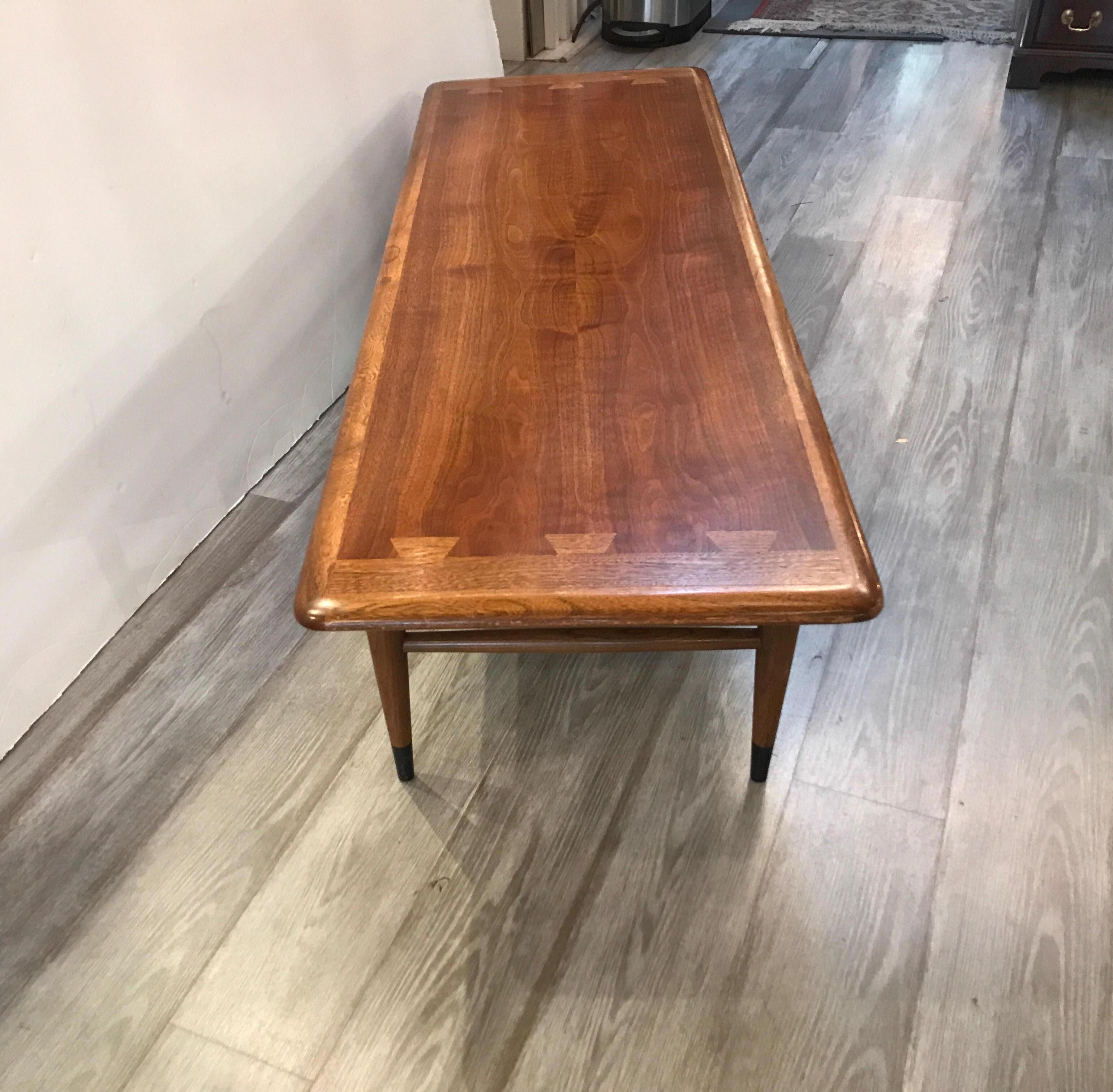 Mid-20th Century Walnut Cocktail Table with Dovetailed Top