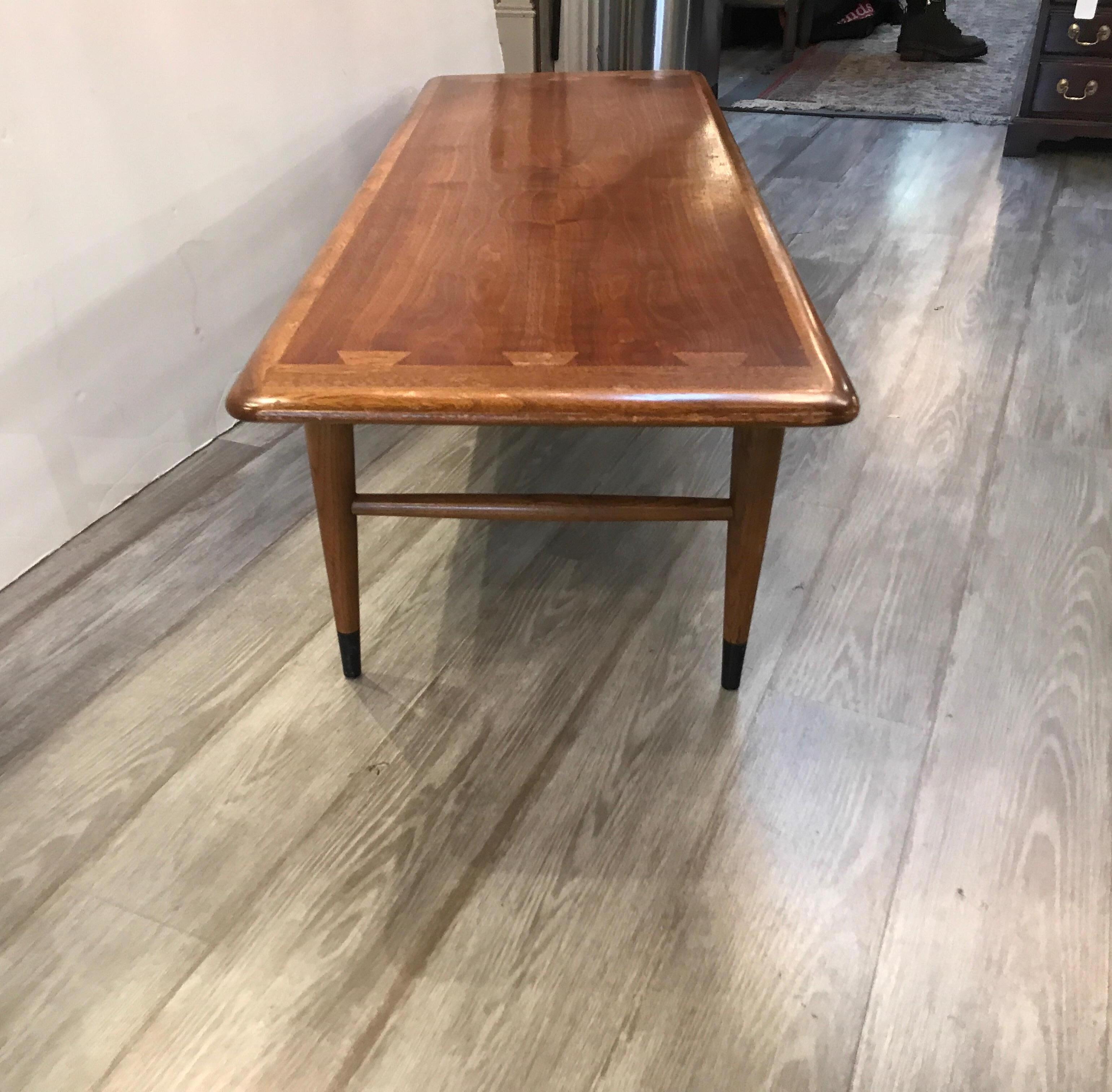 Walnut Cocktail Table with Dovetailed Top 1