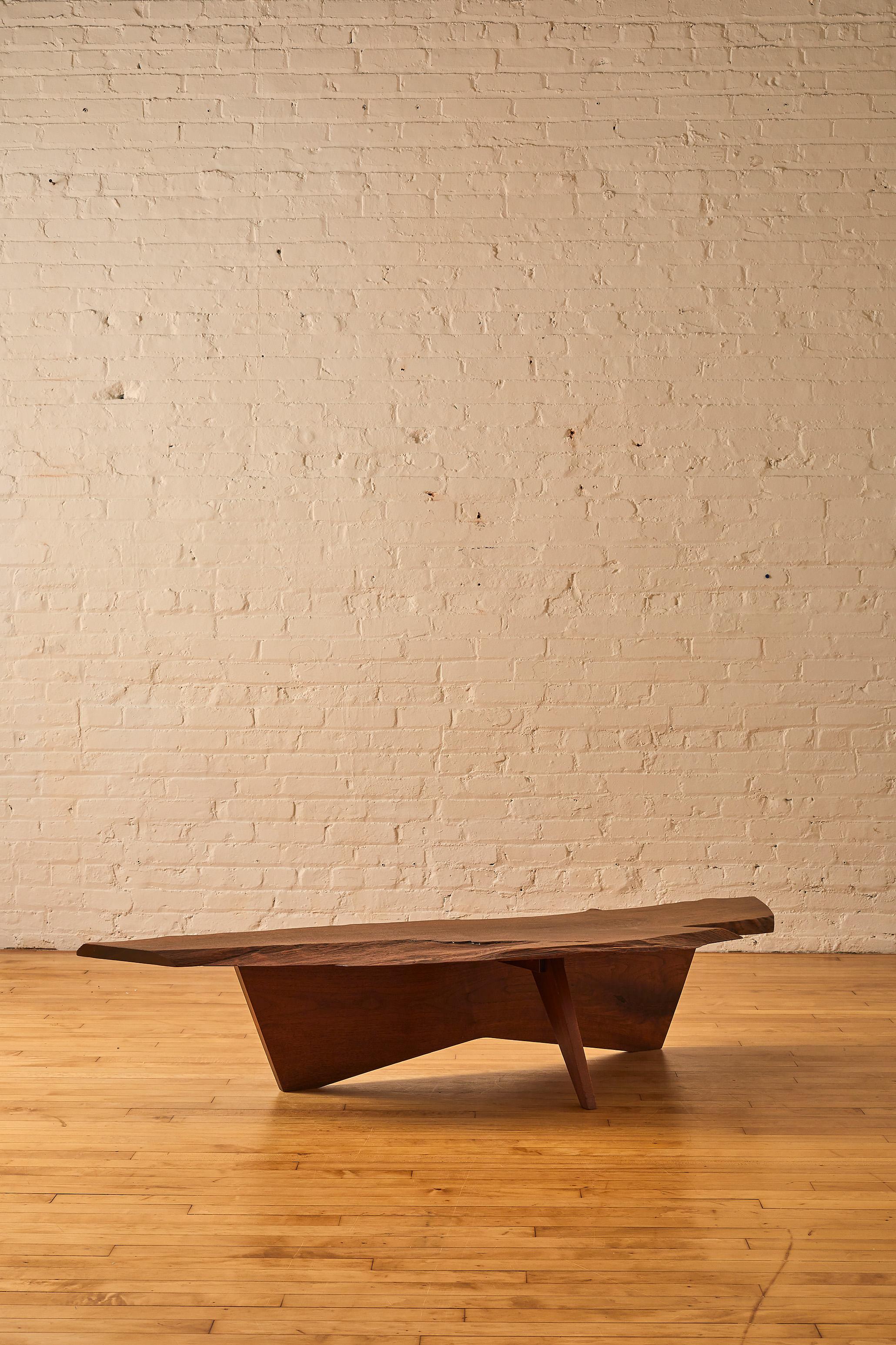 Mid-Century Modern Walnut Coffee Table by George Nakashima For Sale