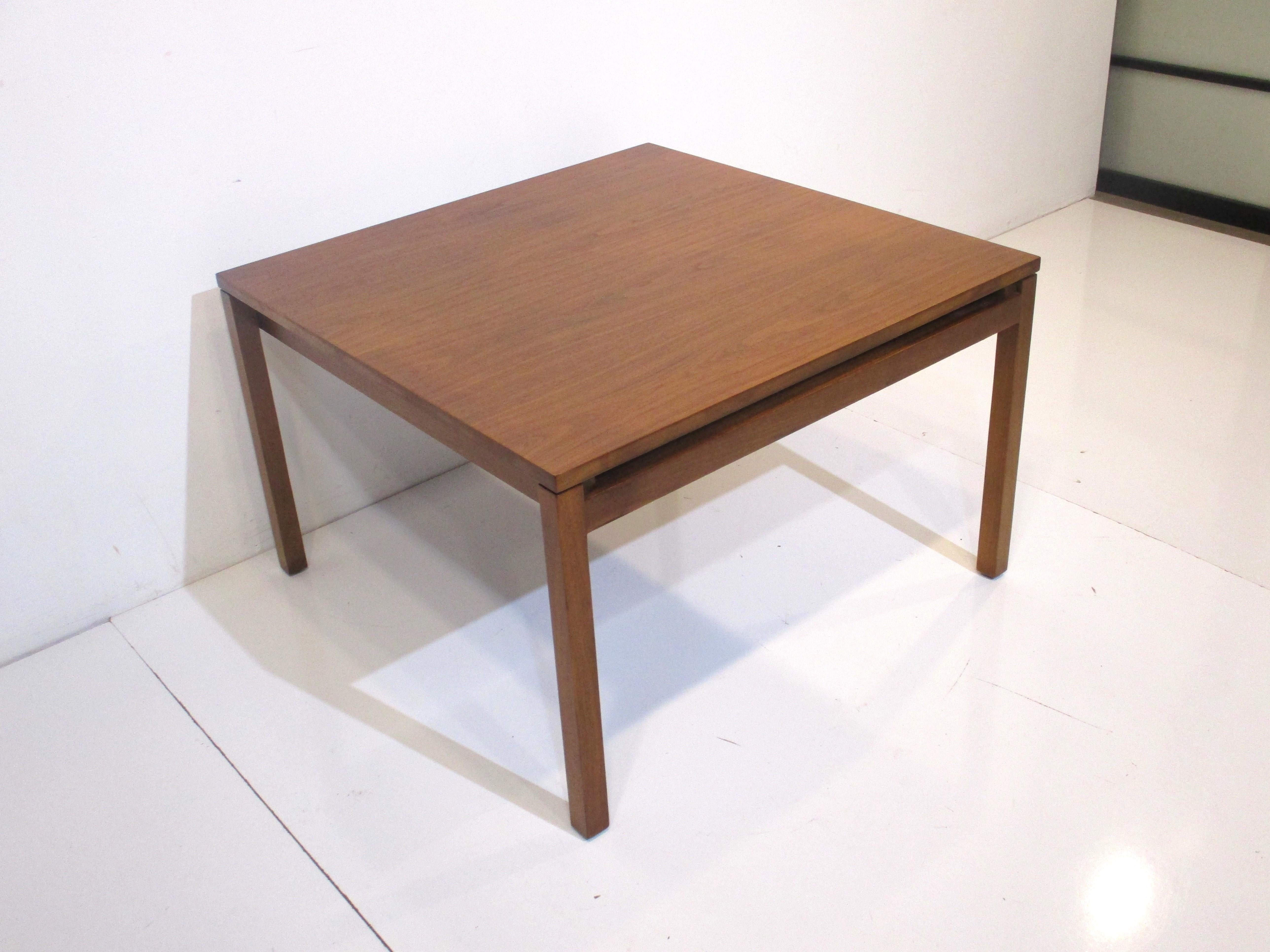 Walnut Coffee Table by Lewis Butler for Knoll International For Sale 1