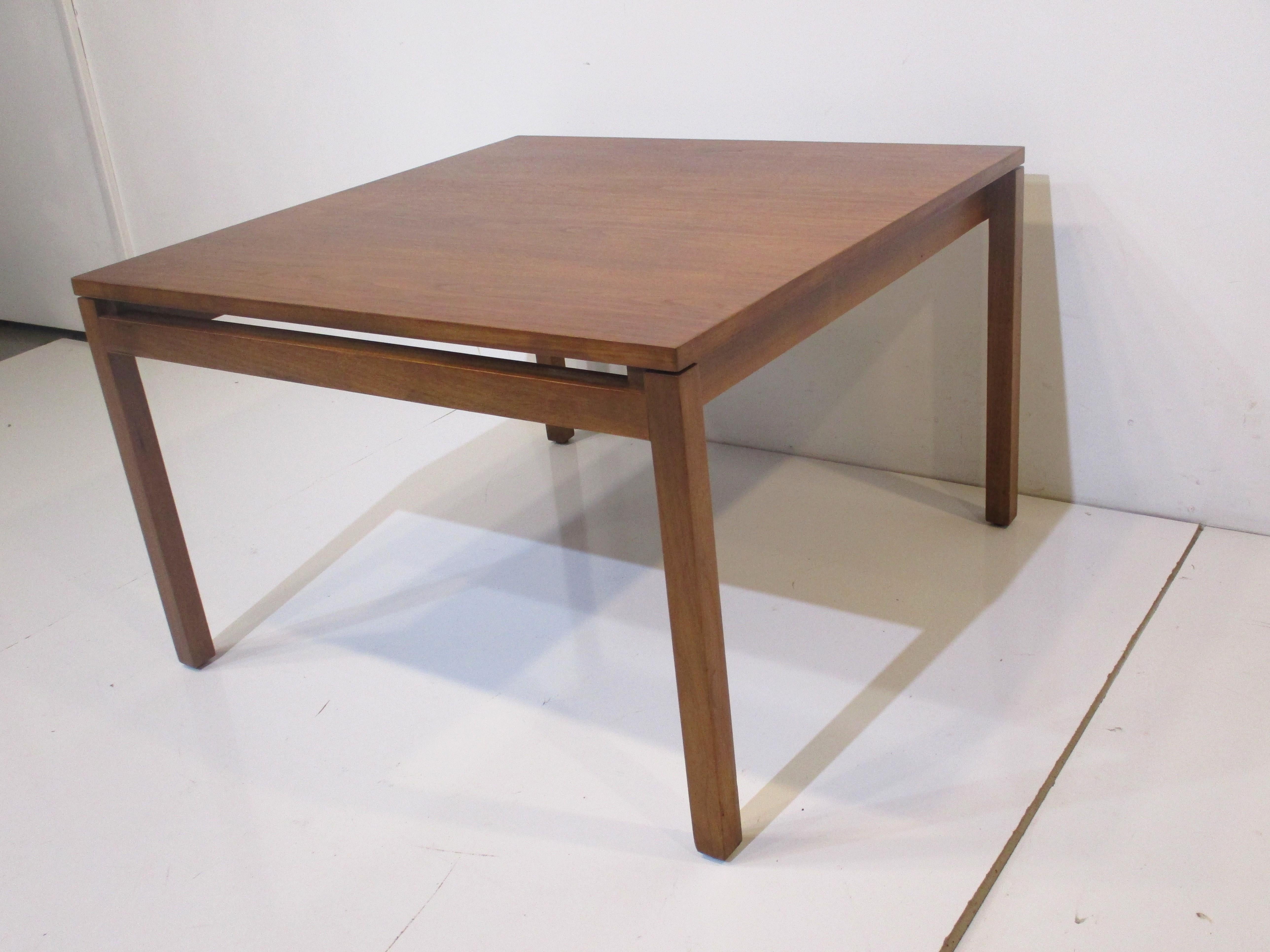 Walnut Coffee Table by Lewis Butler for Knoll International For Sale 2