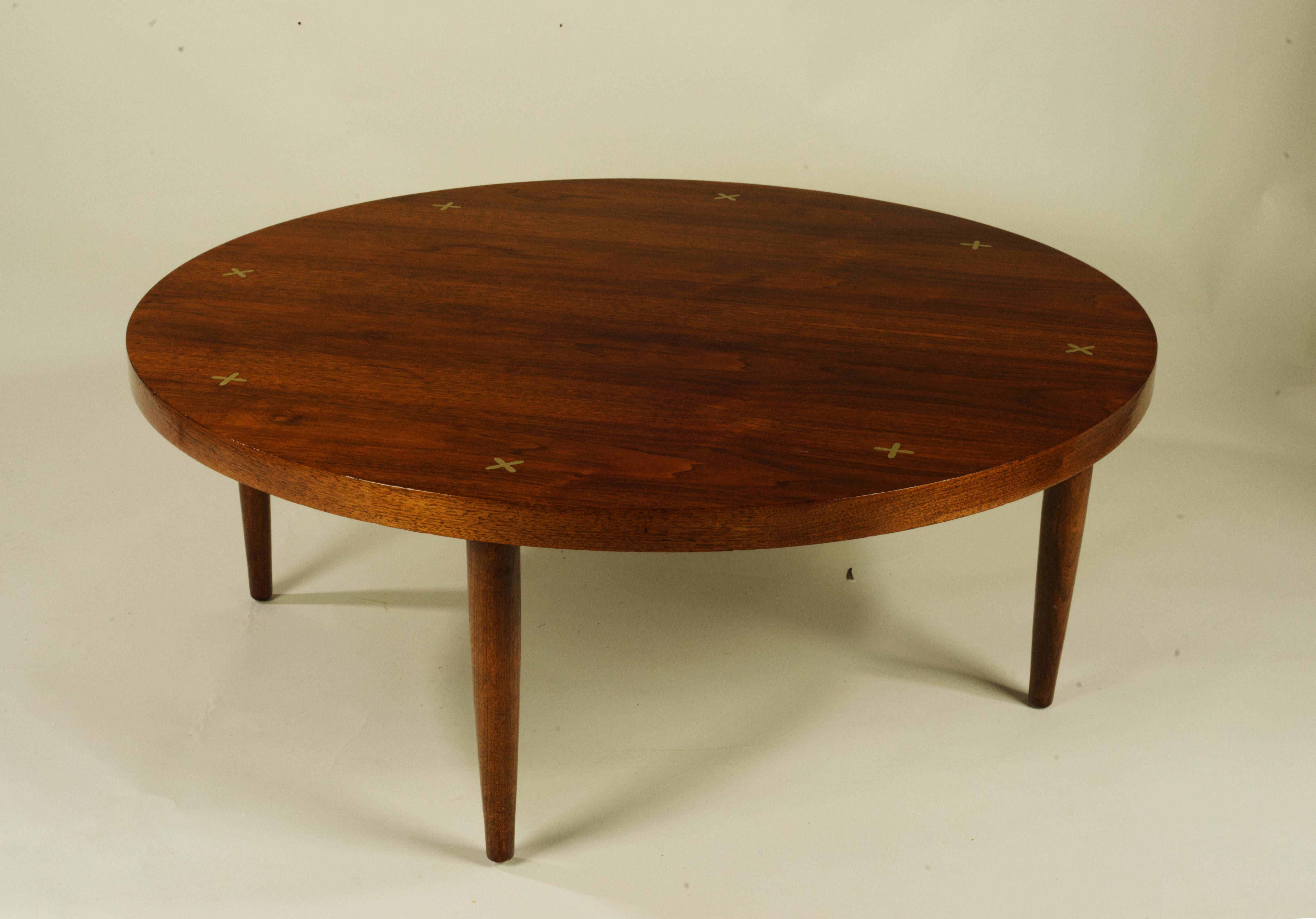 Mid-20th Century Walnut Coffee Table by Merton Gershun for American of Martinsville