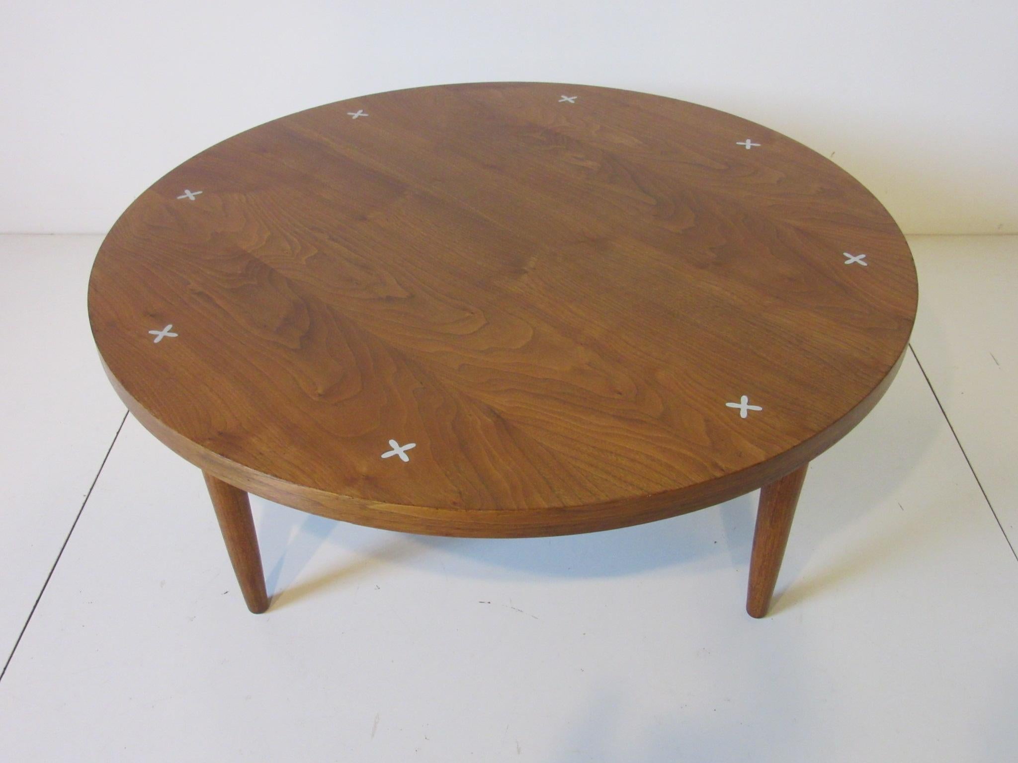 Walnut Coffee Table by Merton Gershun for American of Martinsville 1