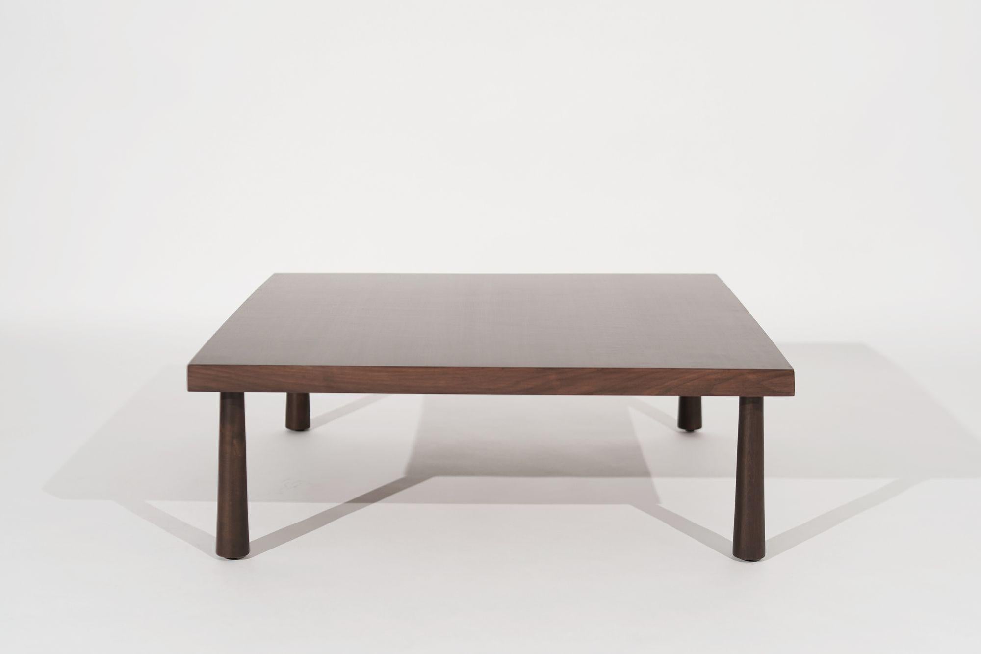 Mid-Century Modern Walnut Coffee Table by T.H. Robsjohn-Gibbings, C. 1950 For Sale