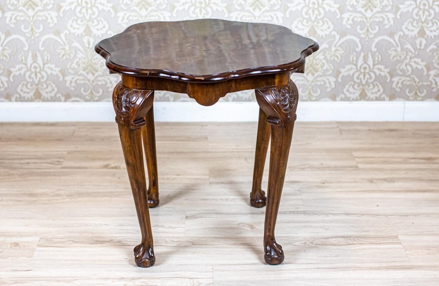 European Restored Walnut Coffee Table from the Early 20th Century For Sale