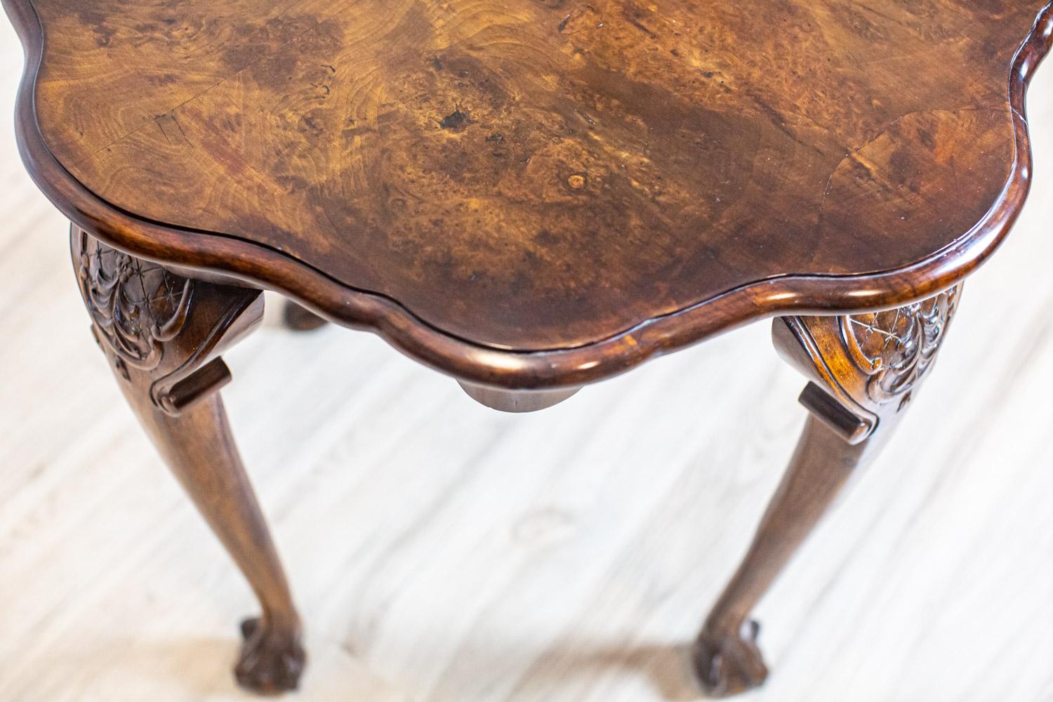 Restored Walnut Coffee Table from the Early 20th Century For Sale 5