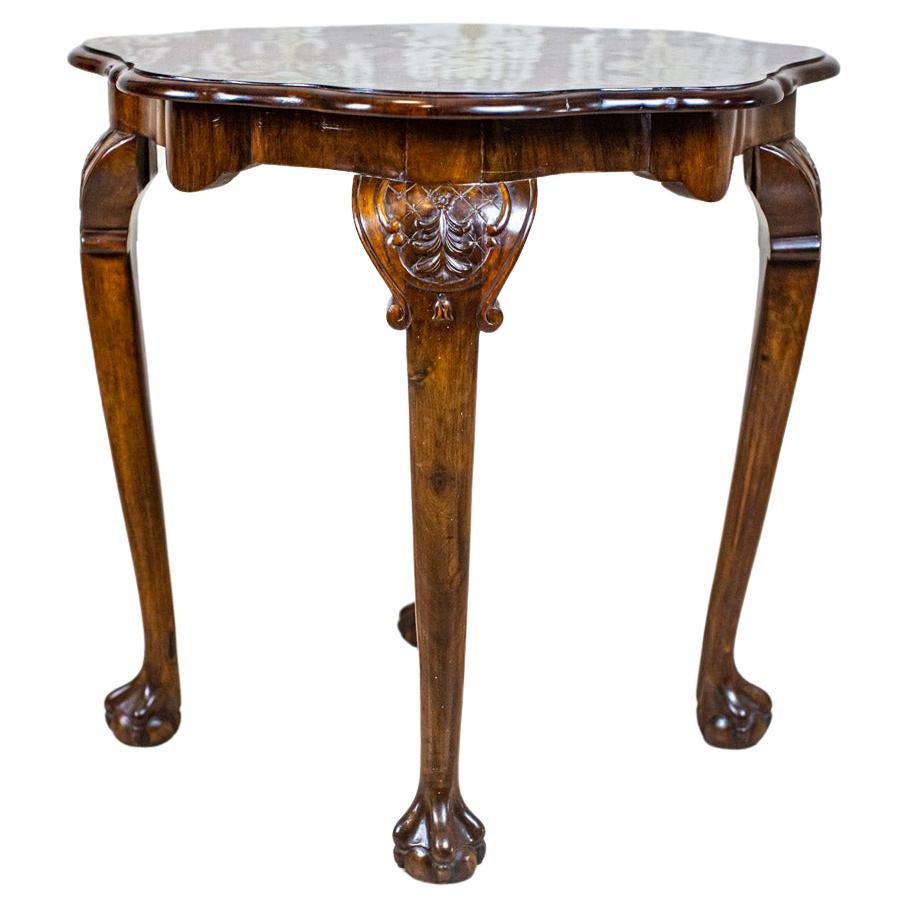 Restored Walnut Coffee Table from the Early 20th Century For Sale