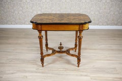 Walnut Coffee Table, Late 19th Century, European, Veneer Top, Restored