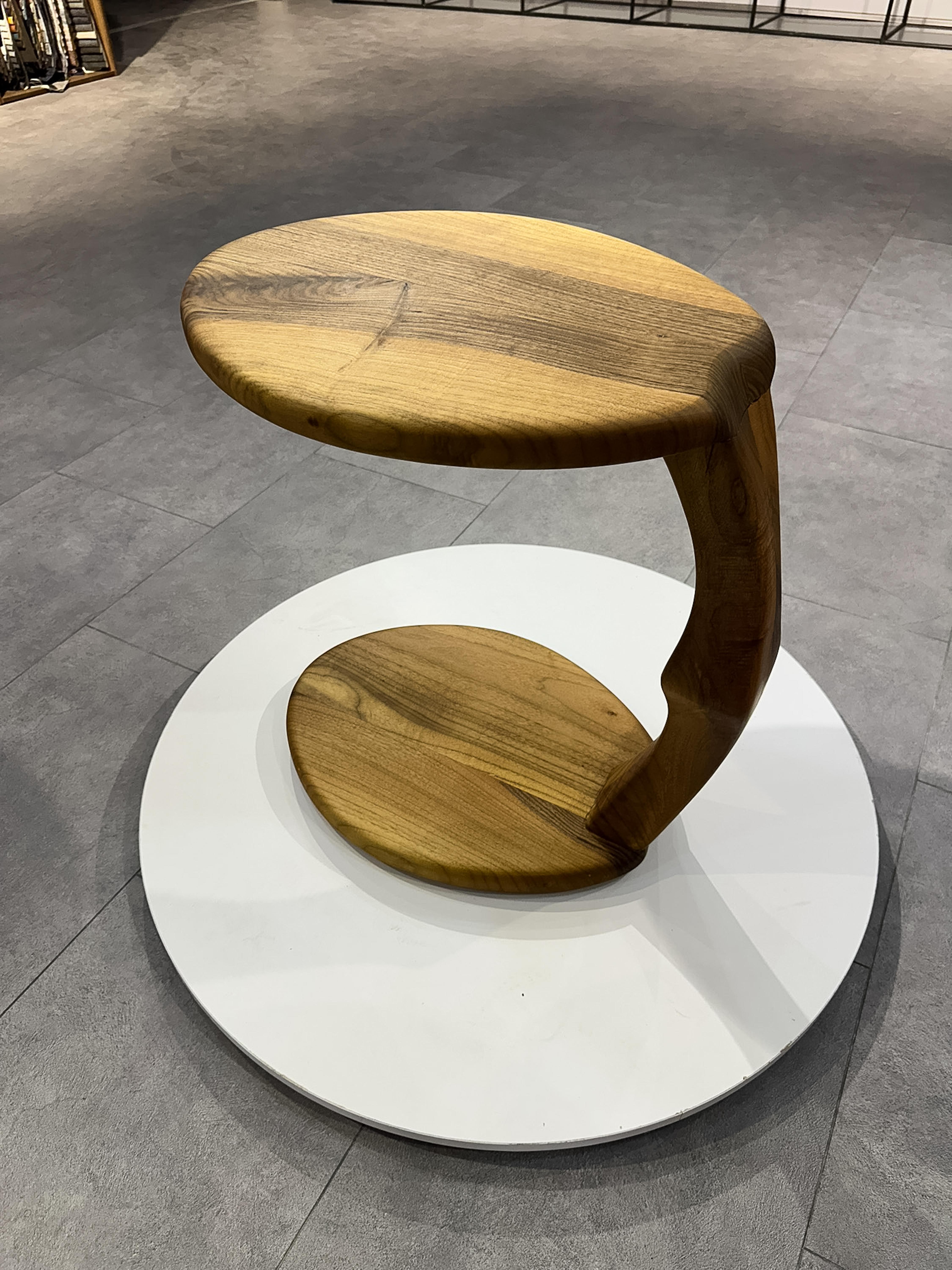 Hand-Carved Solid Wood Walnut Coffee Table - U Shaped Coffee Table - Custom Coffee Table For Sale